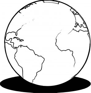 Earth Globe Coloring Page WeColoringPage 056