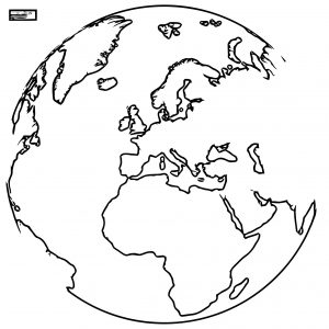Earth Globe Coloring Page WeColoringPage 100