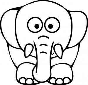 Elephant Coloring Page 01