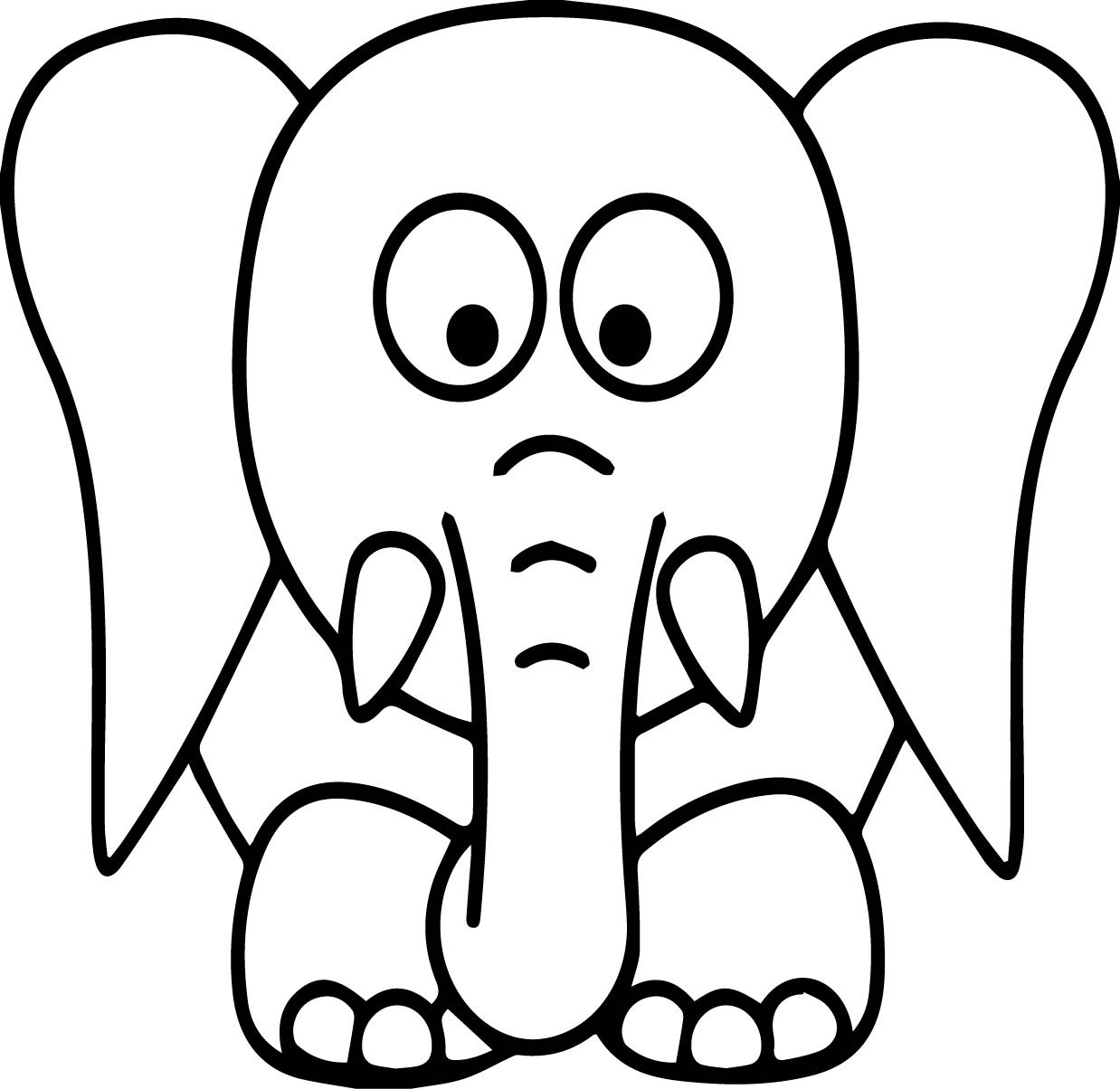 Elephant Coloring Page 02 - Wecoloringpage.com