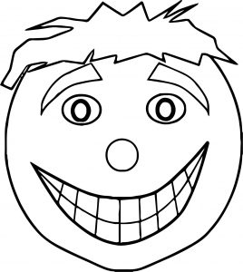 Face Clown Coloring Page (2)