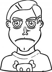 Face People Faces Kid Clip Art Coloring Page (2)