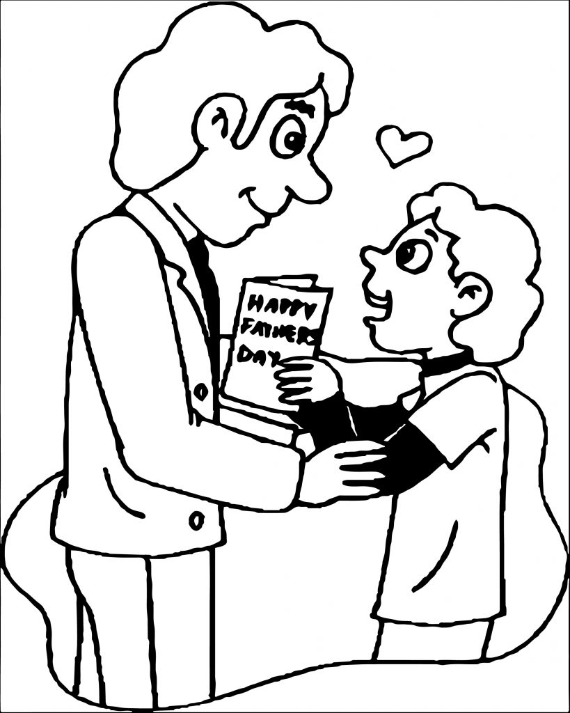 Fathers Day Clip Art 199 Kids We Coloring Page - Wecoloringpage.com