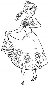 Fever Anna Lift Skirt Coloring Page