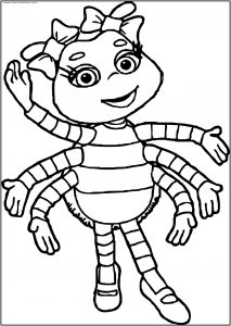 Fifi And The Flowertots Girl Bug Free A4 Printable Coloring Page