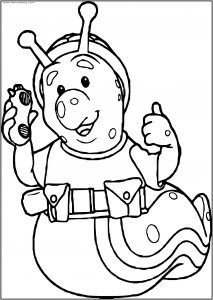 Fifi And The Flowertots Snail Free A4 Printable Coloring Page