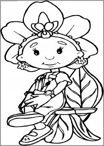 Fifi And The Flowertots Staying Free A4 Printable Coloring Page