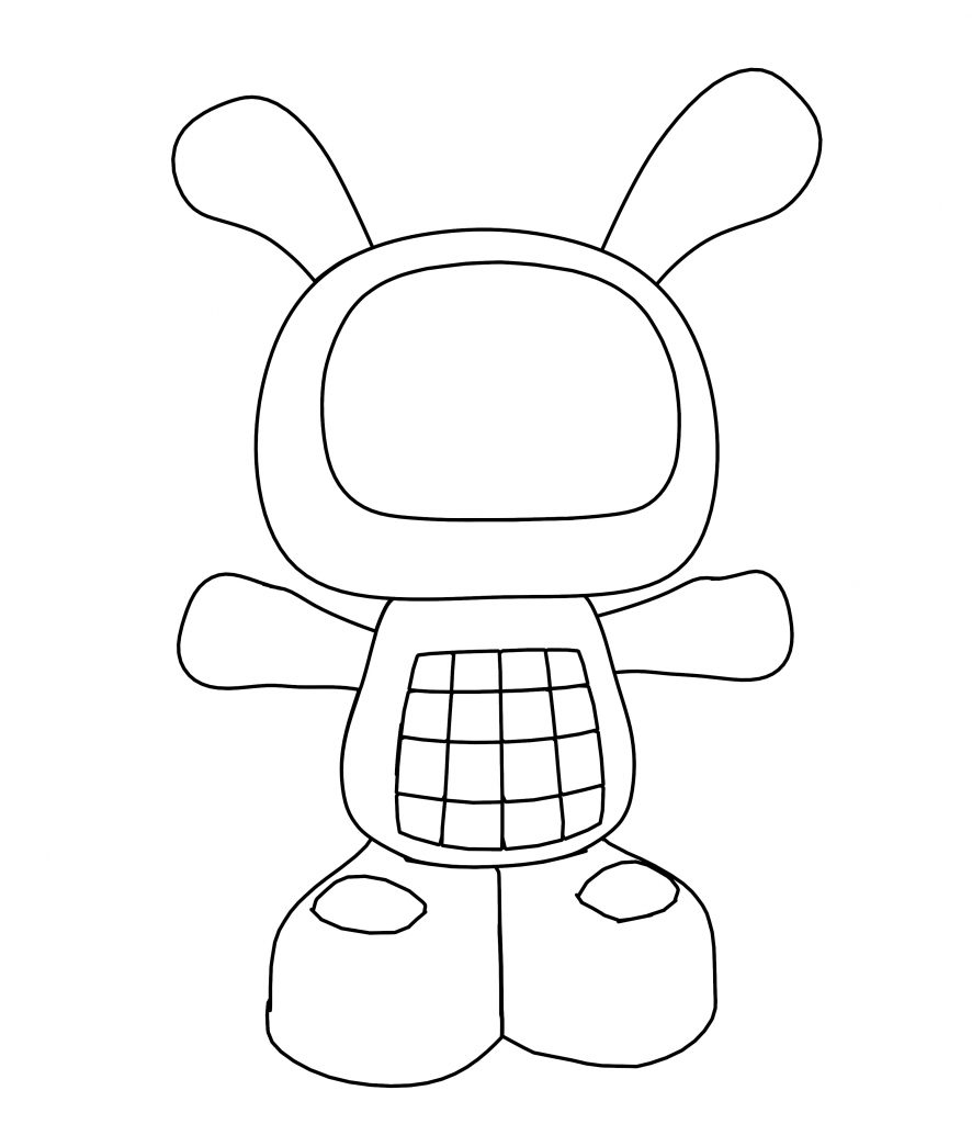 Fisher Price Bibo Empty Face Coloring Page - Wecoloringpage.com