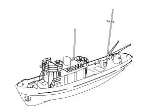 Fishing Boat Coloring Page