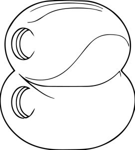 Food And Drink Number Eight Coloring Page