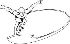 Free Silver Surfer Coloring Page