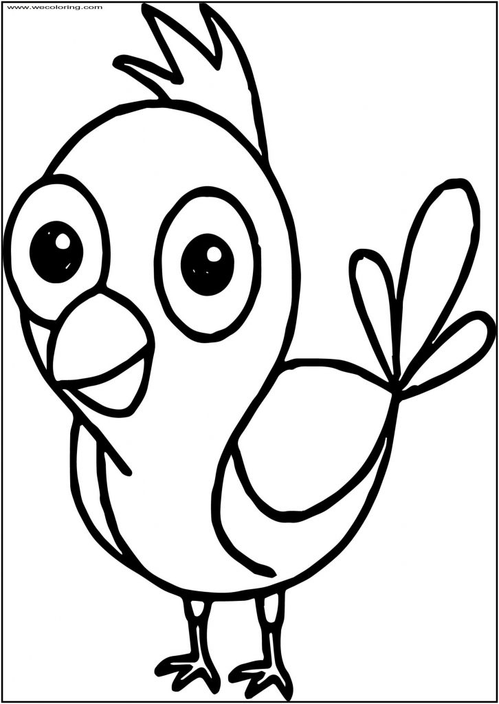 Funny Bird Free A4 Printable Coloring Page - Wecoloringpage.com