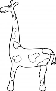 Giraffe Side Coloring Page