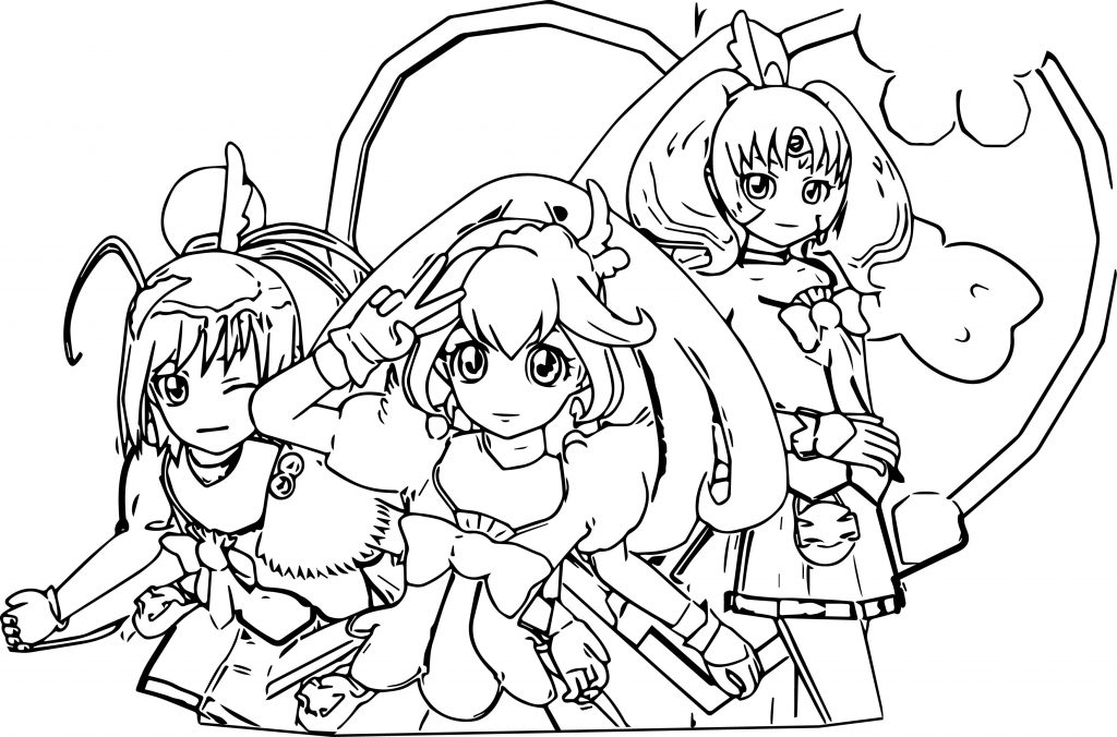 Glitter Force Coloring Page 002 - Wecoloringpage.com