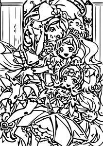 Glitter Force Coloring Page 044