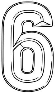 Gold Number Six Coloring Page