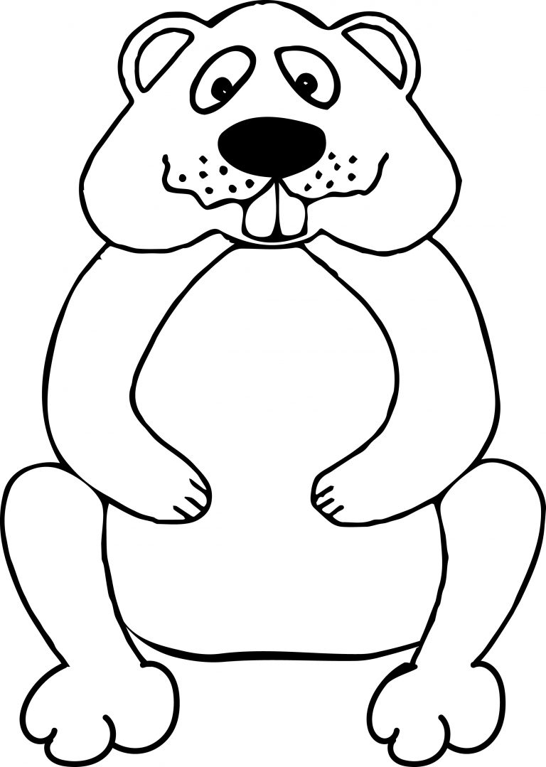 Basic Cartoon Groundhog Day Coloring Page - Wecoloringpage.com