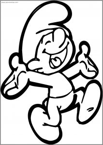 Happy Just Smurf Free Printable Coloring Page