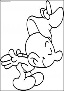 Hat Doffing Smurf Free Printable Coloring Page