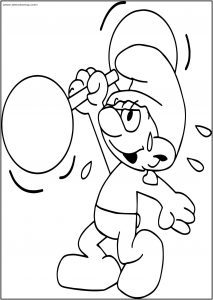 Hefty Smurf Free Printable Coloring Page