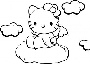Hello Kitty Coloring Page 08