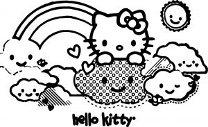 Hello Kitty Coloring Page 09