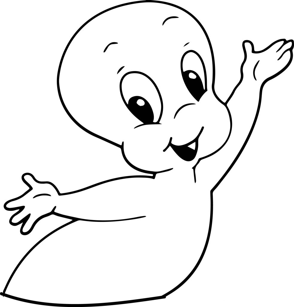 Heyo Ghost Casper Coloring Page - Wecoloringpage.com