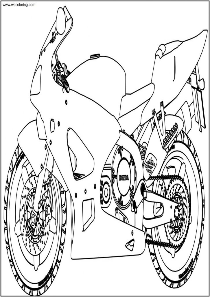 Honda Motorcycle Free A4 Printable Coloring Page - Wecoloringpage.com