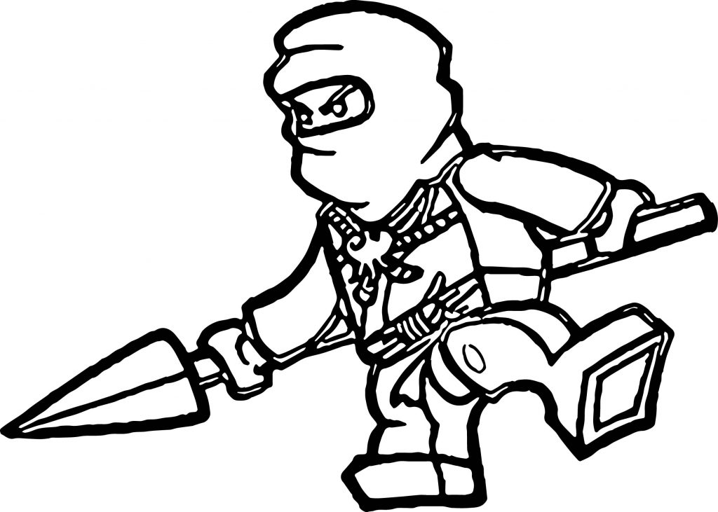 Jay Ninjago Embroidery Design Coloring Page - Wecoloringpage.com