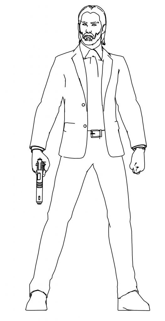 John Wick Coloring Page - Wecoloringpage.com