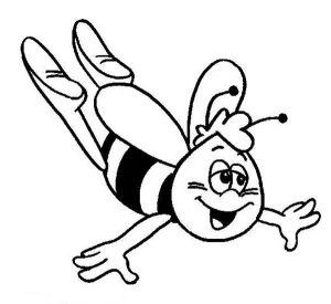Maya the Bee Friend Willy is Flying Coloring Pages