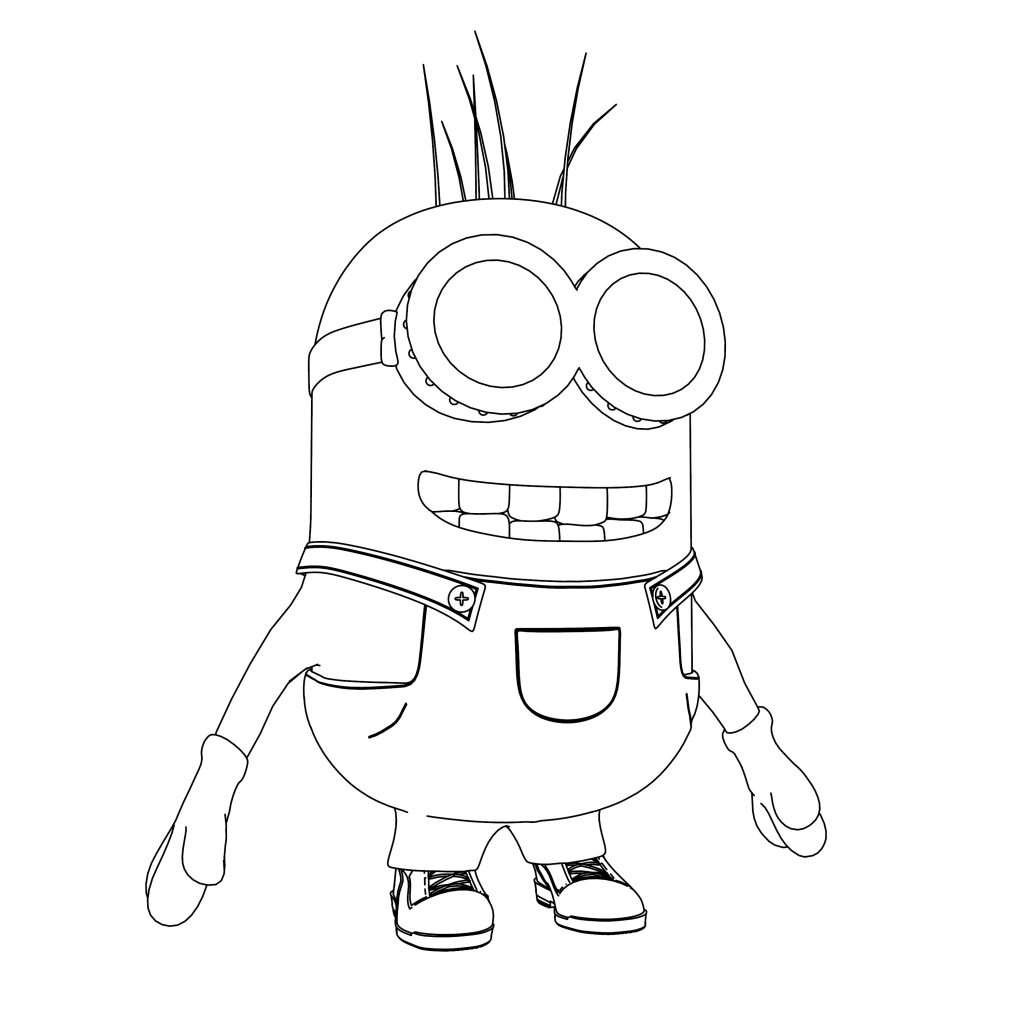 Minion Walk Coloring Page - Wecoloringpage.com