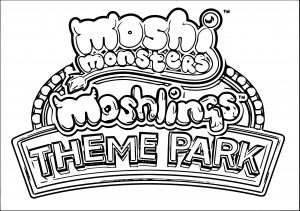 Moshi Monsters Theme Park Logo Coloring Page