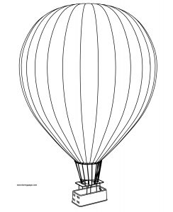 New Air Balloon Coloring Page