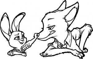 Nick Wilde Judy Hopps Bunny Fox Coloring Page 4