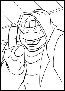 Ninja Coloring Pages Turtle 01
