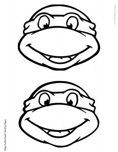 Ninja Turtle Head Coloring Page 01 01