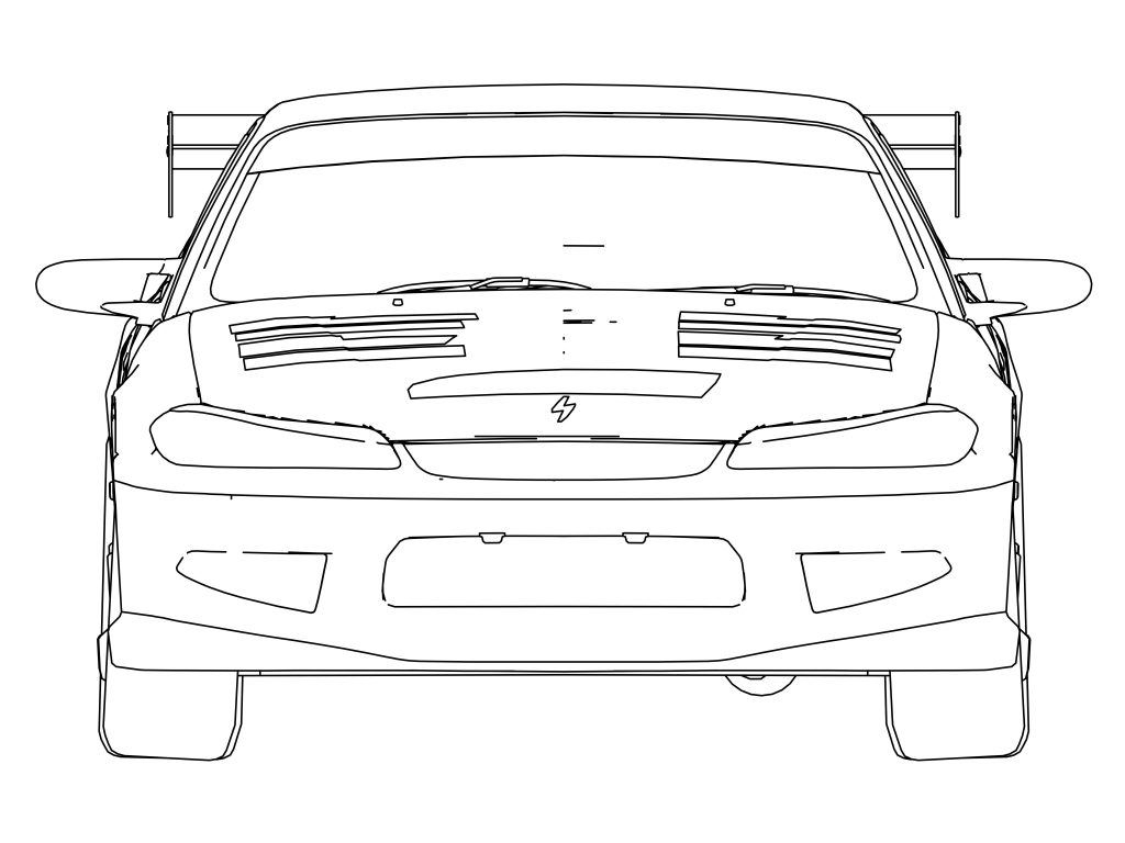 Nissan Silvia S15 Spec S Front View Coloring Page - Wecoloringpage.com