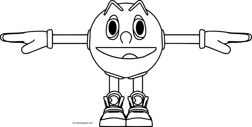 Pacman Open Hand Coloring Page We Coloring Page - Wecoloringpage.com