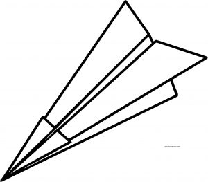 Paper Plane Fall Coloring Page