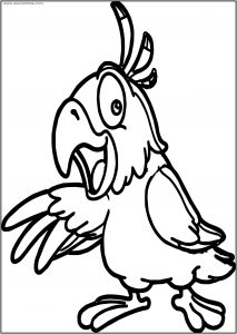 Parrot Bird Free A4 Printable Coloring Pages