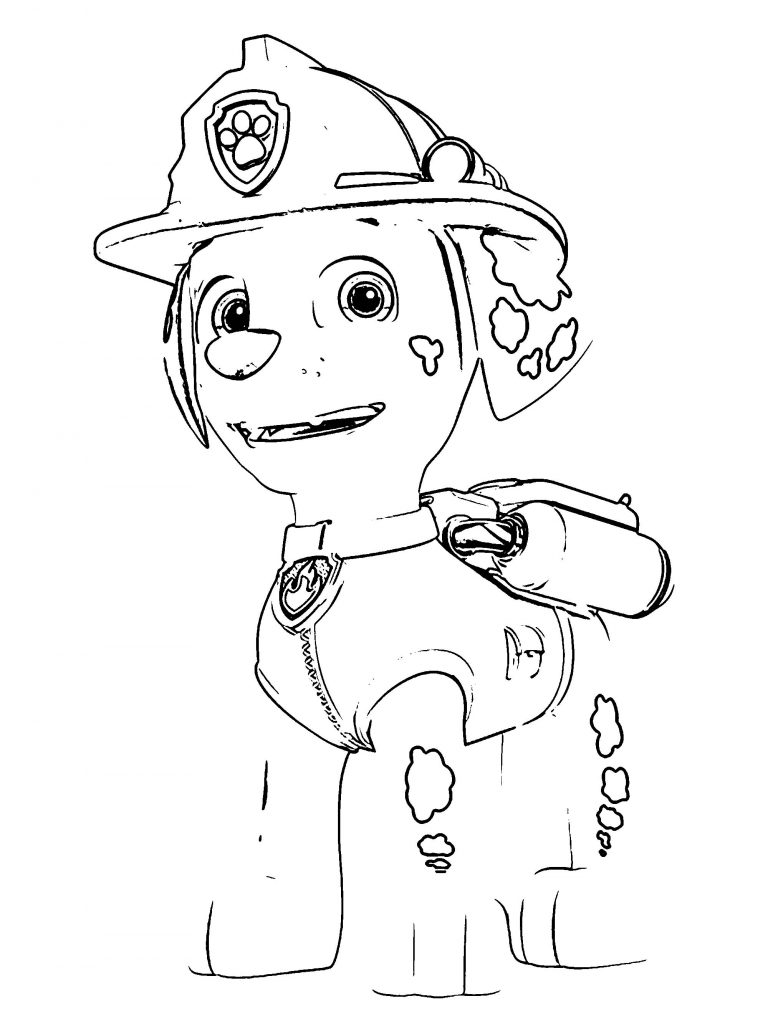 Paw Patrol Marshall Coloring Page - Wecoloringpage.com