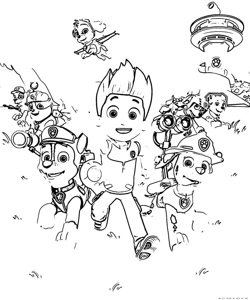 Paw Patrol Mural Px Coloring Page - Wecoloringpage.com