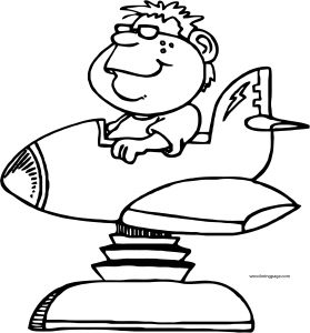 Plane Toy Boy Coloring Page