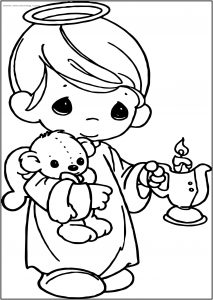 Precious Moments Candle Free Printable Coloring Page