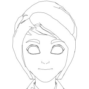 Professional Woman Face Coloring Page