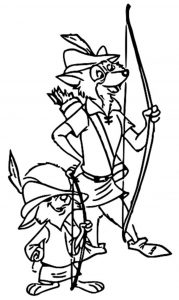Robin Bow Coloring Page