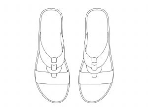 Sandals Top View Coloring Page