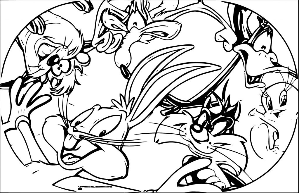 Set De Table Looney Tunes The Looney Tunes Show Circle Coloring Page