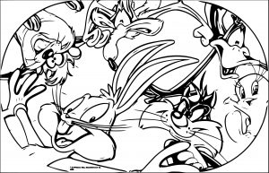 Set De Table Looney Tunes The Looney Tunes Show Circle Coloring Page